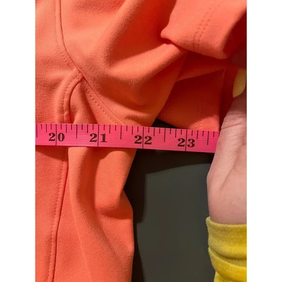 Lands End Women's Polo Shirt Coral Orange Short Sleeve Active Size XL 18 Stretch - Picture 6 of 7